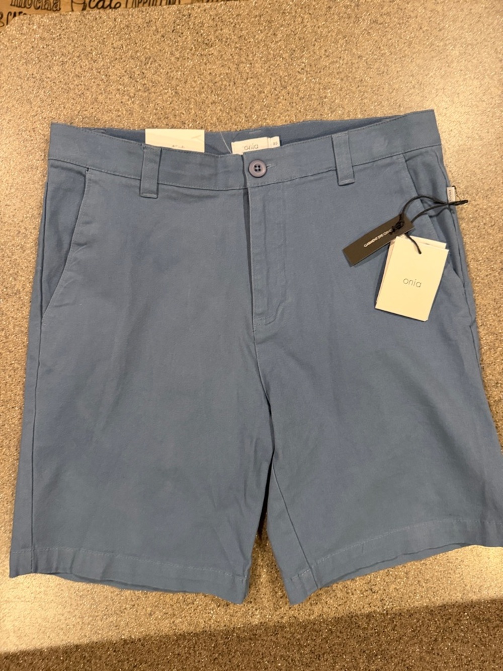 New NWT Onia Men's slate Blue Chino Shorts size 30